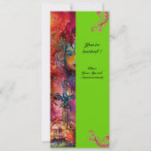 EXCALIBUR, helderrood, roze blauw groen Kaart (Achterkant)
