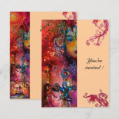 EXCALIBUR, helderrood, roze Kaart (Voorkant / Achterkant)