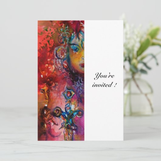 EXCALIBUR, helderrood, wit Kaart (Staand voorkant)