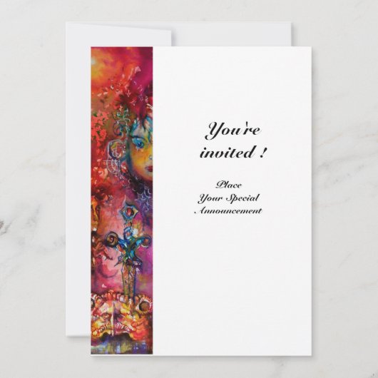 EXCALIBUR, helderrood, wit Kaart (Achterkant)