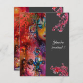 EXCALIBUR, helderrood, zwart Kaart (Voorkant / Achterkant)