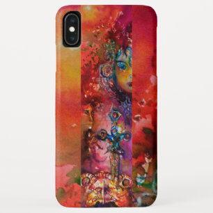 EXCALIBUR/KONINGIN VAN MAGISCH GEWOORD Rood gele F iPhone XS Max Hoesje