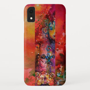 EXCALIBUR/KONINGIN VAN MAGISCH GEWOORD Rood gele F iPhone XR Hoesje