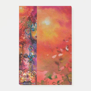 EXCALIBUR, KONINGIN VAN MAGISCH VASTE Fantasy Red  Post-it® Notes