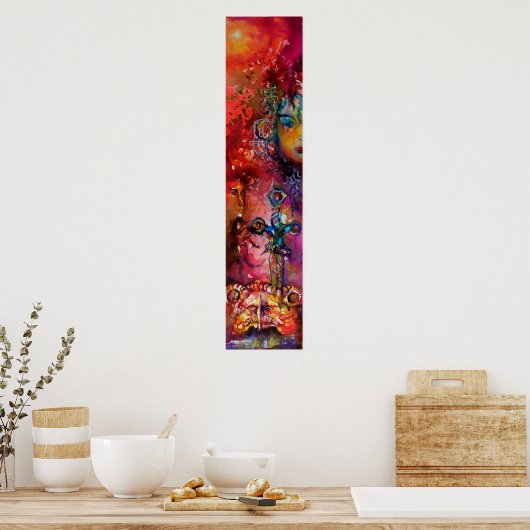 EXCALIBUR Magic Sword Arcurian Legend Waterverf Poster (Keuken)