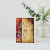 EXCALIBUR MONOGRAM Parchment, Red Ruby Gem Stone Visitekaartje (Staand voorkant)