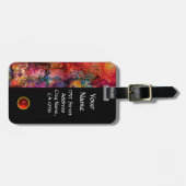 EXCALIBUR RED RUBY MONOGRAM paars blauw Bagagelabel (Voorkant horizontaal)