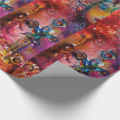 EXCALIBUR, rood paars blauw Cadeaupapier (Hoek)