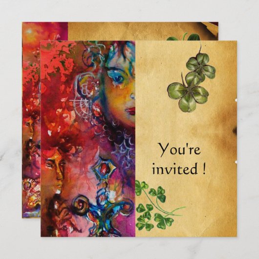 EXCALIBUR, St Patrick's Day Party, parchment Kaart (Voorkant / Achterkant)