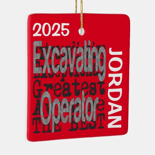 Excavating Operator Buitengewone DOUANE Keramisch Ornament (Rechts)