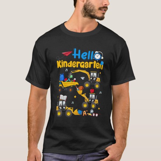Excavato Hello Kindergarten T-Shirt Retour À L'Éco (Devant)