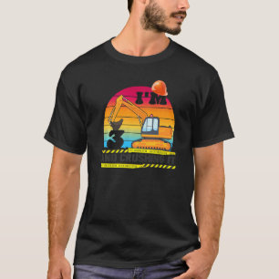 Excavator 3rd Birthday Construction Truck 3 jaar T-shirt
