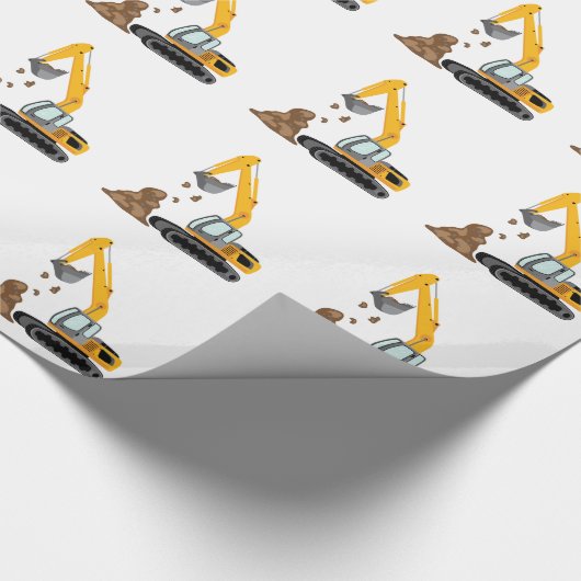 Excavator Cadeaupapier (Hoek)