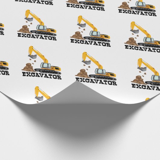 Excavator Cadeaupapier (Hoek)