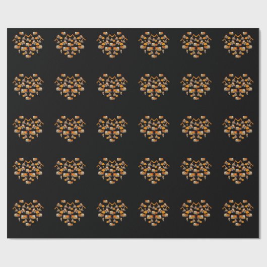 Excavator Concrete mixer Dump Trucks Construction Cadeaupapier (Vlak)