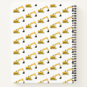 Excavator Construction Truck Kinder Monogram Notitieboek (Achterkant)