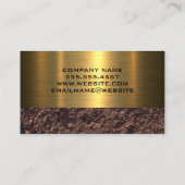 Excavator Construction Vehicle | Vuil | Metaal Visitekaartje (Achterkant)