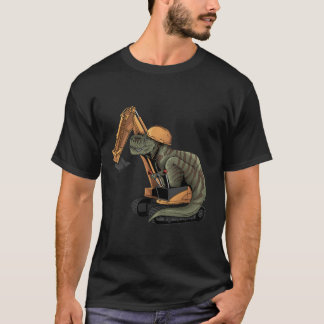 Excavator grappige tyrex t-shirt