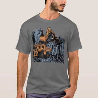 Excavator Loading Mining Dump Truck T-shirt