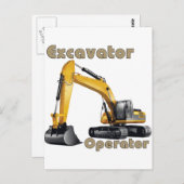 Excavator-operator Briefkaart (Voorkant / Achterkant)