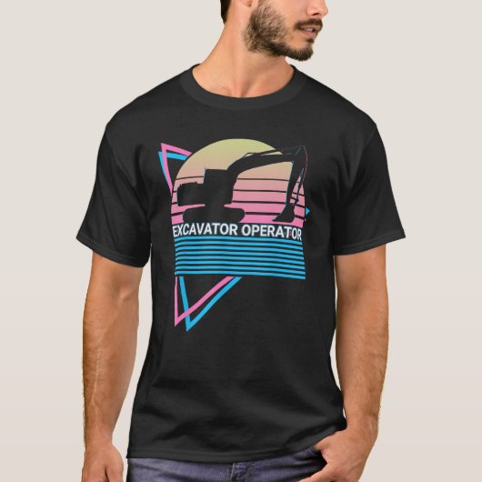 Excavator Operator Heavy Equipment T-shirt (Voorkant)