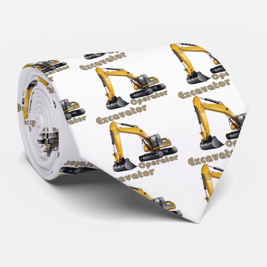 Excavator-operator Stropdas (Opgerold)