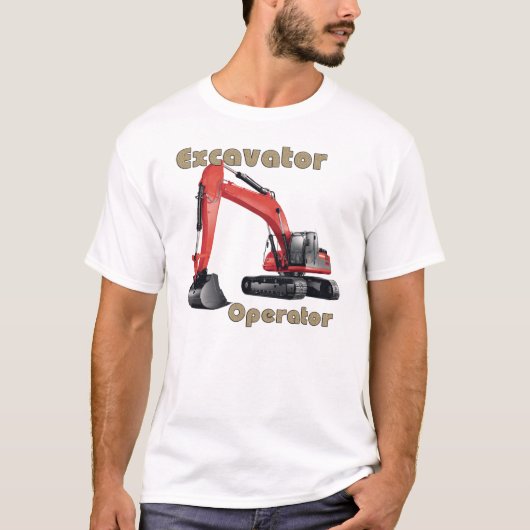 Excavator-operator T-shirt (Voorkant)