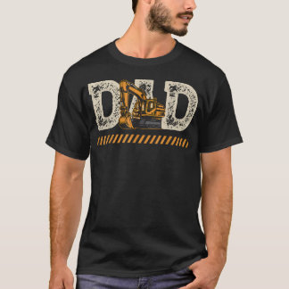 Excavator Papa Vaderdag Bouw Vader T-shirt