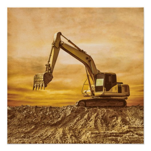 Excavator Perfect Poster (Voorkant)