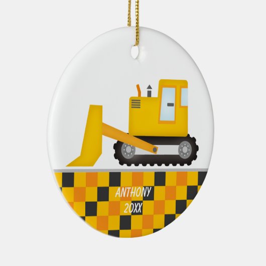 Excavator Personalized Ornament-constructie Keramisch Ornament (Rechts)