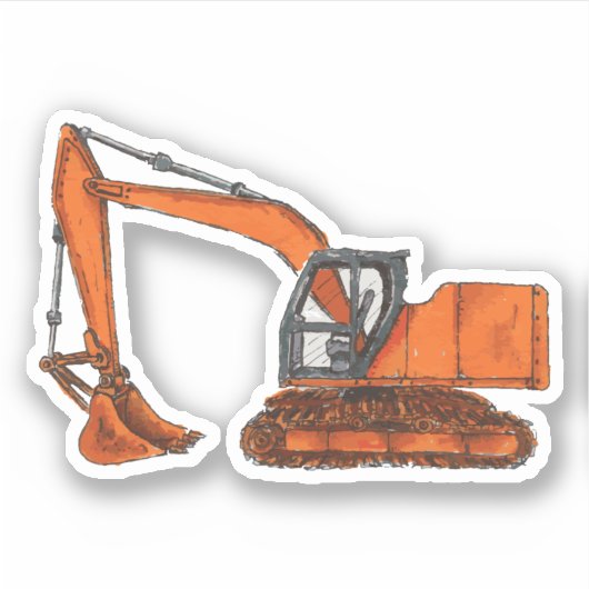 Excavator Sticker (Voorkant)