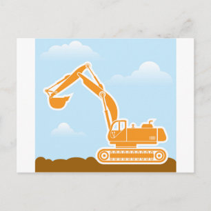 Excavator-vector Briefkaart
