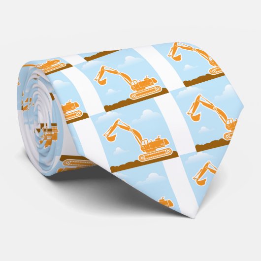 Excavator-vector Stropdas (Opgerold)