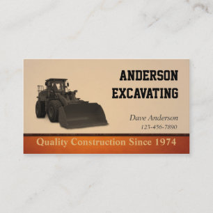 Excavatorconstructie Visitekaartje
