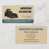 Excavatorconstructie Visitekaartje (Voorkant / Achterkant)