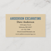 Excavatorconstructie Visitekaartje (Achterkant)