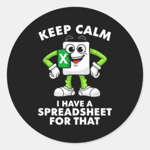 Excel-collega werknemer afscheid afscheid verjaard ronde sticker