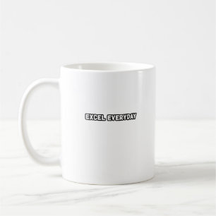 Excel dagelijkse continue verbetering koffiemok