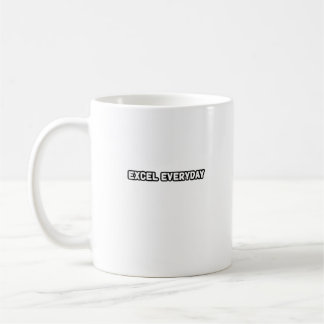 Excel dagelijkse continue verbetering koffiemok