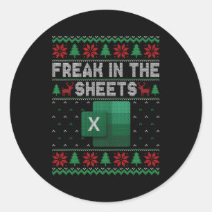 Excel Freak in de Spreadsheet Lelijk Ronde Sticker
