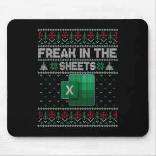 Excel freak in de vellen spreadsheet lelijk T-shir Muismat