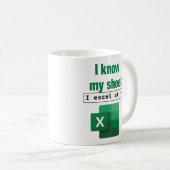 Excel Ik ken mijn spreadsheet Nerd collega Koffiemok (Voorkant rechts)