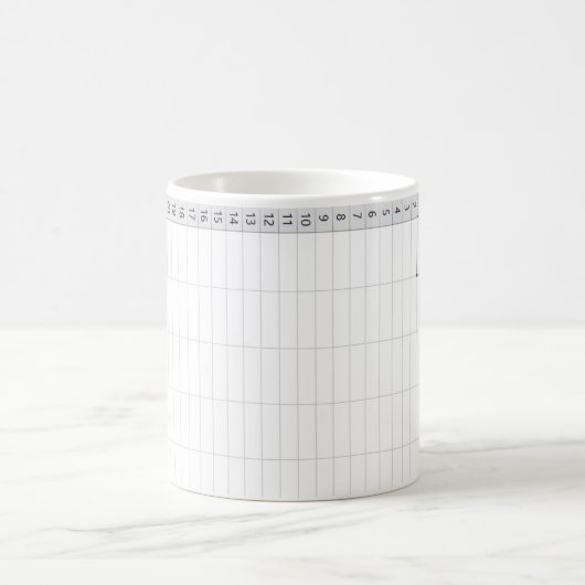 Excel-spreadsheet - groen koffiemok (Center)