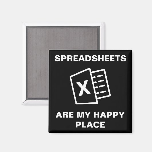 Excel Spreadsheets Boekhoudkantoor Humor Magneet (Voorkant / Achterkant)