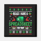 Excel Ugly Christmas Sweater I Have A Spreadsheet  Magneet (Voorkant)