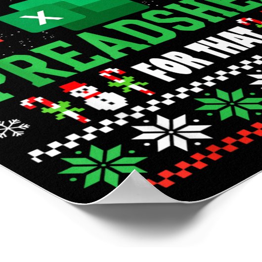 Excel Ugly Christmas Sweater I Have A Spreadsheet  Poster (Hoek)