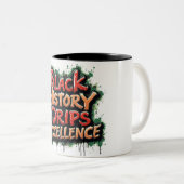 Excellence Drips Tweekleurige Koffiemok (Voorkant rechts)