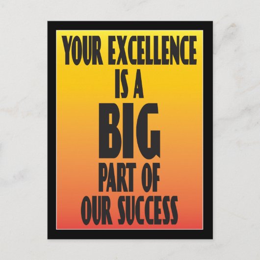 Excellence werknemer Dank u Briefkaart (Voorkant)