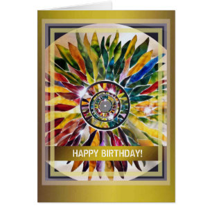 Excellente carte de joyeux anniversaire de feuille