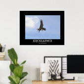 Excellentie Bald Eagle Motivatie Poster (Thuiskantoor)